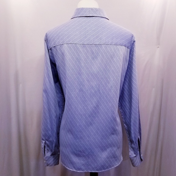 FOXCROFT Button Down Pinstriped Wrinkle Free - Picture 3 of 8